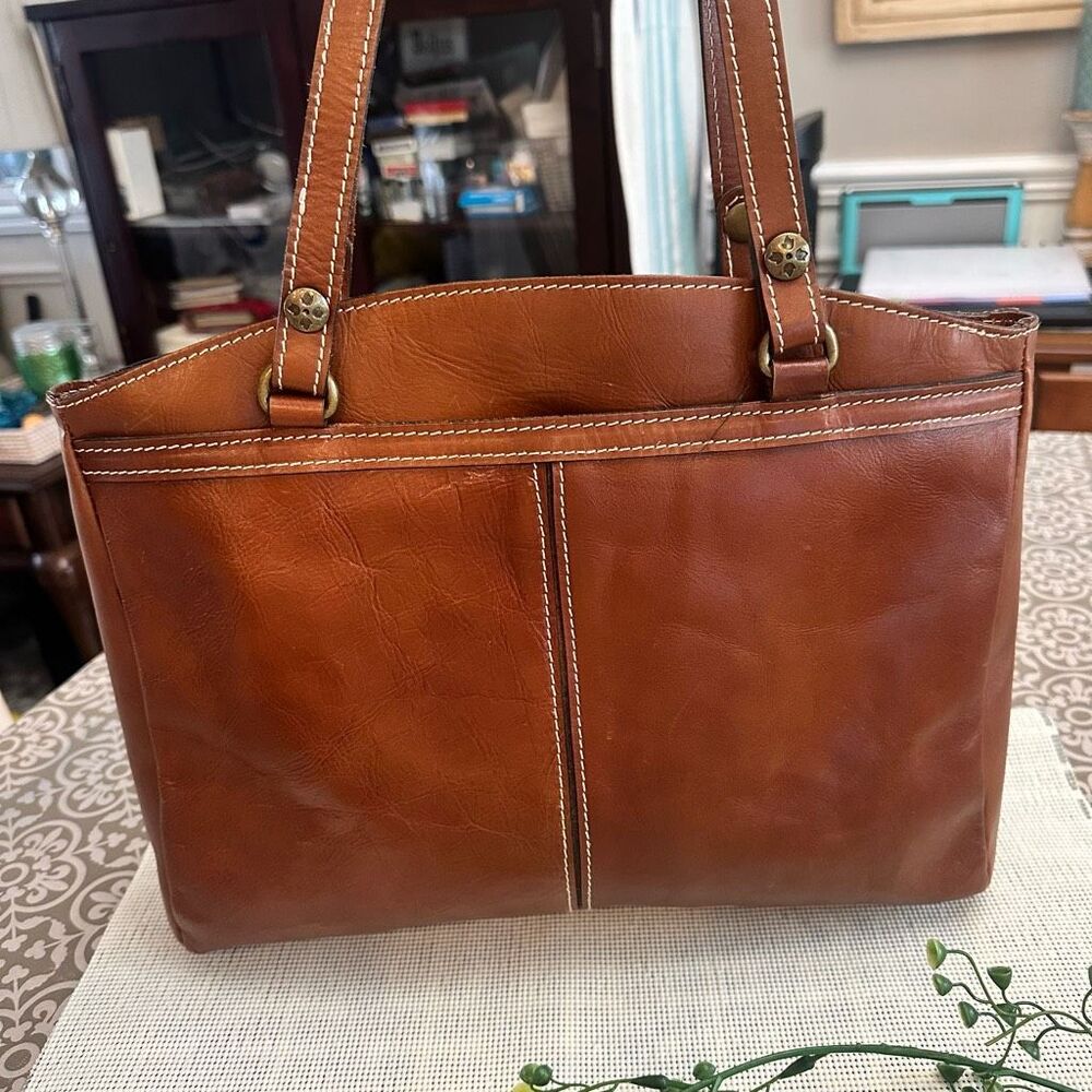 Patricia Nash Brown Leather Tote - Picture 2 of 13